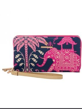 Retreat Pink Elephant Wrist Wallet by Spartina 449